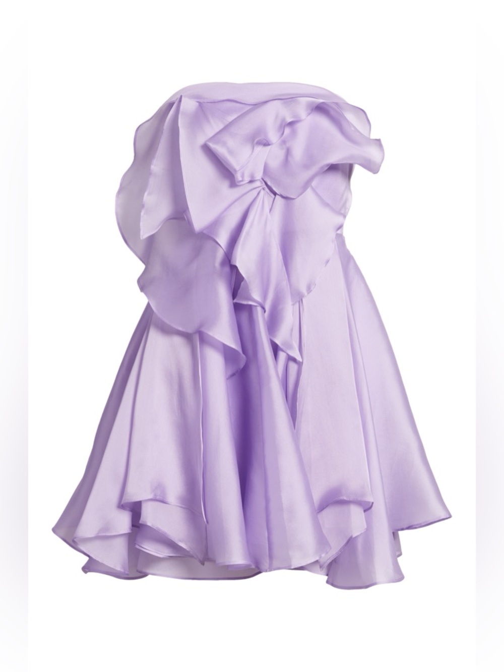 Sonya Moda Rosa Strapless Silk Organza cocktail Dress - Picture 6 of 15